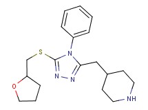 4-({4-phenyl-5-[(tetrahydro-2-furanylmethyl)thio]-4H-1,2,4-triazol-3-yl}methyl)piperidine hydrochloride