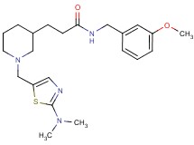 3-(1-{[2-(dimethylamino)-1,3-thiazol-5-yl]methyl}-3-piperidinyl)-N-(3-methoxybenzyl)propanamide