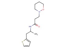 N-[1-methyl-2-(2-thienyl)ethyl]-3-(1,2-oxazinan-2-yl)propanamide