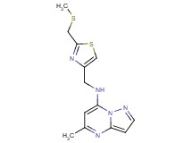 5-methyl-N-({2-[(methylthio)methyl]-1,3-thiazol-4-yl}methyl)pyrazolo[1,5-a]pyrimidin-7-amine