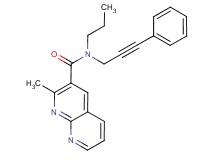 2-methyl-N-(3-phenylprop-2-yn-1-yl)-N-propyl-1,8-naphthyridine-3-carboxamide