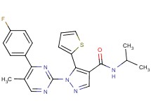 1-[4-(4-fluorophenyl)-5-methyl-2-pyrimidinyl]-N-isopropyl-5-(2-thienyl)-1H-pyrazole-4-carboxamide