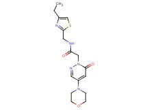 N-[(4-ethyl-1,3-thiazol-2-yl)methyl]-2-[4-(4-morpholinyl)-6-oxo-1(6H)-pyridazinyl]acetamide