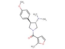 (3S*,4R*)-4-(4-methoxyphenyl)-N,N-dimethyl-1-(2-methyl-3-furoyl)pyrrolidin-3-amine