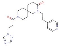 2-(2-pyridin-4-ylethyl)-9-[3-(1H-1,2,4-triazol-1-yl)propanoyl]-2,9-diazaspiro[5.5]undecan-3-one