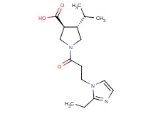 (3S*,4S*)-1-[3-(2-ethyl-1H-imidazol-1-yl)propanoyl]-4-isopropyl-3-pyrrolidinecarboxylic acid