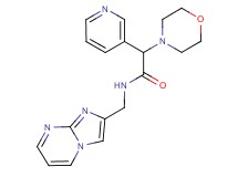 N-(imidazo[1,2-a]pyrimidin-2-ylmethyl)-2-(4-morpholinyl)-2-(3-pyridinyl)acetamide