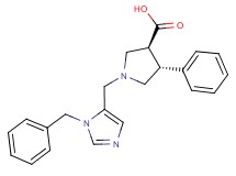 (3S*,4R*)-1-[(1-benzyl-1H-imidazol-5-yl)methyl]-4-phenylpyrrolidine-3-carboxylic acid
