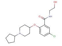 5-chloro-2-[(1-cyclopentylpiperidin-4-yl)oxy]-N-(2-hydroxyethyl)benzamide