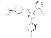 1-{[1-(2,4-difluorophenyl)-3-(2-methylphenyl)-1H-pyrazol-4-yl]methyl}-4-piperidinecarboxamide