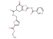 ethyl 5-{[({7-oxo-2-[(3-pyridinylcarbonyl)amino]-4,5,6,7-tetrahydro-1,3-benzothiazol-5-yl}carbonyl)amino]methyl}-2-furoate