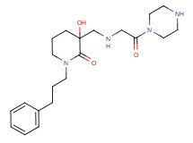 3-hydroxy-3-({[2-oxo-2-(1-piperazinyl)ethyl]amino}methyl)-1-(3-phenylpropyl)-2-piperidinone dihydrochloride