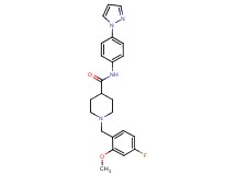 1-(4-fluoro-2-methoxybenzyl)-N-[4-(1H-pyrazol-1-yl)phenyl]-4-piperidinecarboxamide