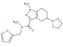 N-(2-furylmethyl)-N,1-dimethyl-5-(1-pyrrolidinyl)-4,5,6,7-tetrahydro-1H-indazole-3-carboxamide