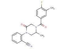 2-[4-(4-fluoro-3-methylbenzoyl)-5-methyl-2-oxo-1-piperazinyl]benzonitrile