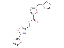 N-{[5-(2-furyl)-1,2,4-oxadiazol-3-yl]methyl}-5-(pyrrolidin-1-ylmethyl)-2-furamide