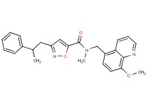 N-[(8-methoxy-5-quinolinyl)methyl]-N-methyl-3-(2-phenylpropyl)-5-isoxazolecarboxamide