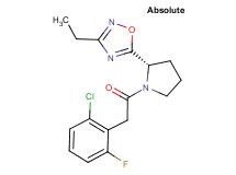 5-{(2S)-1-[(2-chloro-6-fluorophenyl)acetyl]pyrrolidin-2-yl}-3-ethyl-1,2,4-oxadiazole