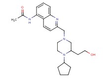 N-(2-{[4-cyclopentyl-3-(2-hydroxyethyl)-1-piperazinyl]methyl}-5-quinolinyl)acetamide