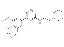 N-[2-(tetrahydro-2H-pyran-2-yl)ethyl]-5-(3,4,5-trimethoxyphenyl)-1,2,4-triazin-3-amine