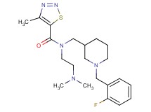 N-[2-(dimethylamino)ethyl]-N-{[1-(2-fluorobenzyl)-3-piperidinyl]methyl}-4-methyl-1,2,3-thiadiazole-5-carboxamide