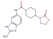 N-(2-methyl-1H-benzimidazol-6-yl)-4-(2-oxo-1,3-oxazolidin-3-yl)piperidine-1-carboxamide