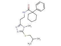 N-{2-[5-(isobutylthio)-4-methyl-4H-1,2,4-triazol-3-yl]ethyl}-1-phenylcyclohexanecarboxamide