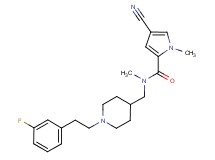 4-cyano-N-({1-[2-(3-fluorophenyl)ethyl]piperidin-4-yl}methyl)-N,1-dimethyl-1H-pyrrole-2-carboxamide