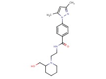 4-(3,5-dimethyl-1H-pyrazol-1-yl)-N-{2-[2-(hydroxymethyl)-1-piperidinyl]ethyl}benzamide