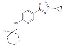 1-({[5-(3-cyclopropyl-1,2,4-oxadiazol-5-yl)-2-pyridinyl]amino}methyl)cyclohexanol