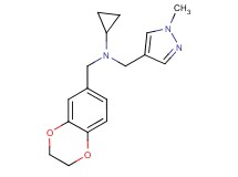 N-(2,3-dihydro-1,4-benzodioxin-6-ylmethyl)-N-[(1-methyl-1H-pyrazol-4-yl)methyl]cyclopropanamine