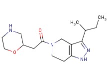 3-sec-butyl-5-(2-morpholinylacetyl)-4,5,6,7-tetrahydro-1H-pyrazolo[4,3-c]pyridine bis(trifluoroacetate)