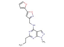N-{[5-(2-furyl)isoxazol-3-yl]methyl}-1-methyl-6-propyl-1H-pyrazolo[3,4-d]pyrimidin-4-amine