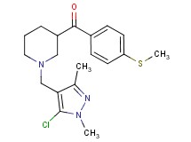 {1-[(5-chloro-1,3-dimethyl-1H-pyrazol-4-yl)methyl]-3-piperidinyl}[4-(methylthio)phenyl]methanone