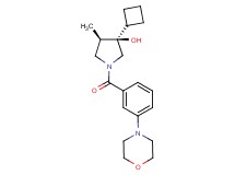 (3R*,4R*)-3-cyclobutyl-4-methyl-1-[3-(4-morpholinyl)benzoyl]-3-pyrrolidinol
