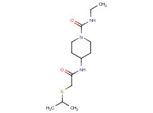 N-ethyl-4-{[(isopropylthio)acetyl]amino}piperidine-1-carboxamide