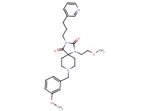 8-(3-methoxybenzyl)-1-(2-methoxyethyl)-3-[3-(3-pyridinyl)propyl]-1,3,8-triazaspiro[4.5]decane-2,4-dione