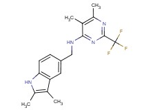 N-[(2,3-dimethyl-1H-indol-5-yl)methyl]-5,6-dimethyl-2-(trifluoromethyl)pyrimidin-4-amine