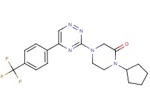 1-cyclopentyl-4-{5-[4-(trifluoromethyl)phenyl]-1,2,4-triazin-3-yl}-2-piperazinone