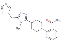 2-{4-[4-methyl-5-(1H-1,2,4-triazol-1-ylmethyl)-4H-1,2,4-triazol-3-yl]piperidin-1-yl}nicotinamide
