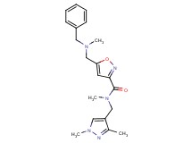 5-{[benzyl(methyl)amino]methyl}-N-[(1,3-dimethyl-1H-pyrazol-4-yl)methyl]-N-methyl-3-isoxazolecarboxamide