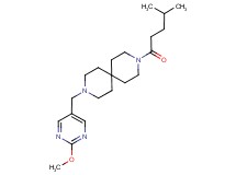 3-[(2-methoxypyrimidin-5-yl)methyl]-9-(4-methylpentanoyl)-3,9-diazaspiro[5.5]undecane