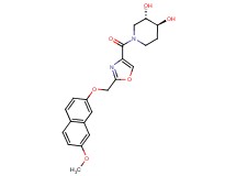 (3S*,4S*)-1-[(2-{[(7-methoxy-2-naphthyl)oxy]methyl}-1,3-oxazol-4-yl)carbonyl]piperidine-3,4-diol