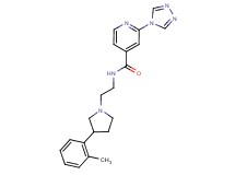 N-{2-[3-(2-methylphenyl)pyrrolidin-1-yl]ethyl}-2-(4H-1,2,4-triazol-4-yl)isonicotinamide
