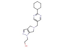 2-[5-[(2-cyclohexylpyrimidin-5-yl)methyl]-5,6-dihydropyrrolo[3,4-c]pyrazol-1(4H)-yl]ethanol