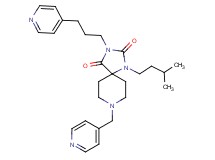 1-(3-methylbutyl)-8-(4-pyridinylmethyl)-3-[3-(4-pyridinyl)propyl]-1,3,8-triazaspiro[4.5]decane-2,4-dione