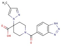 1-(1H-1,2,3-benzotriazol-5-ylcarbonyl)-4-(4-methyl-1H-pyrazol-1-yl)piperidine-4-carboxylic acid