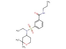 3-{[(2,2-dimethyltetrahydro-2H-pyran-4-yl)(ethyl)amino]sulfonyl}-N-propylbenzamide