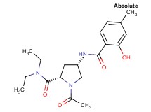 (4S)-1-acetyl-N,N-diethyl-4-[(2-hydroxy-4-methylbenzoyl)amino]-L-prolinamide
