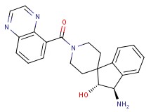 (2R*,3R*)-3-amino-1'-(5-quinoxalinylcarbonyl)-2,3-dihydrospiro[indene-1,4'-piperidin]-2-ol